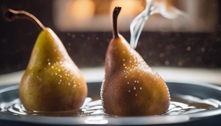 Sous Vide Poached Pears With Cinnamon