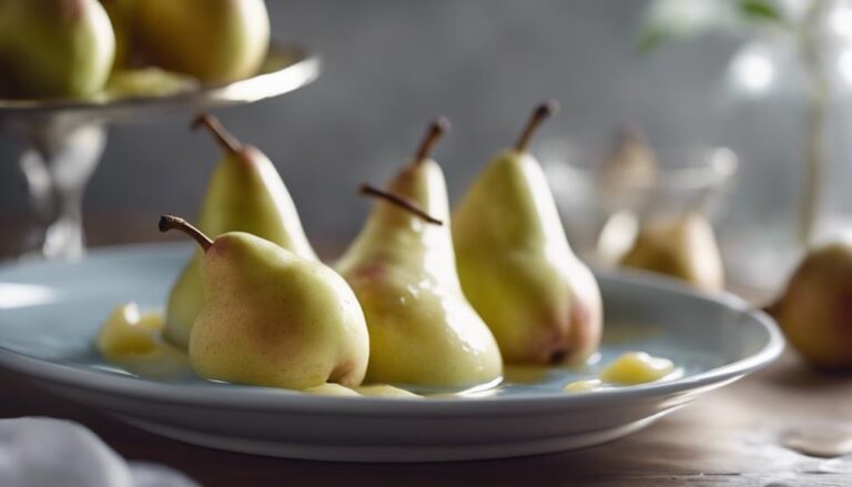 Sous Vide Poached Pears With Yogurt