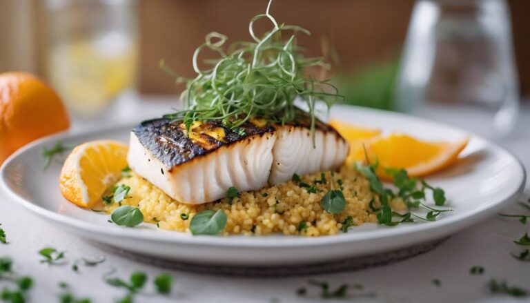 Special Sous Vide Grilled Halibut With Citrus Quinoa