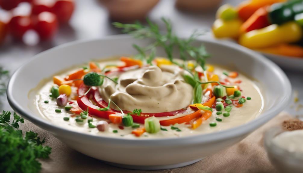 gourmet hummus with vegetables