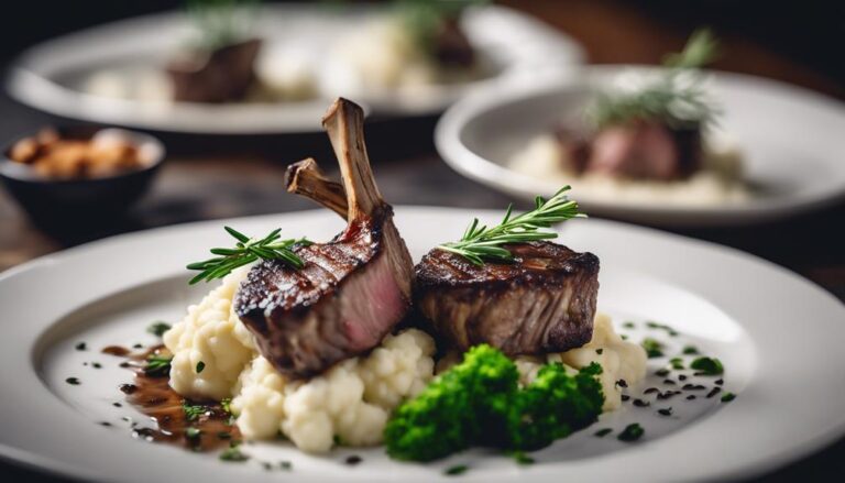 Sous Vide Rosemary Lamb Chops With Cauliflower Mash