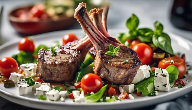 Sous Vide Lamb Chops With Greek Salad