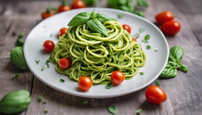 Sous Vide Zucchini Noodles With Avocado Pesto