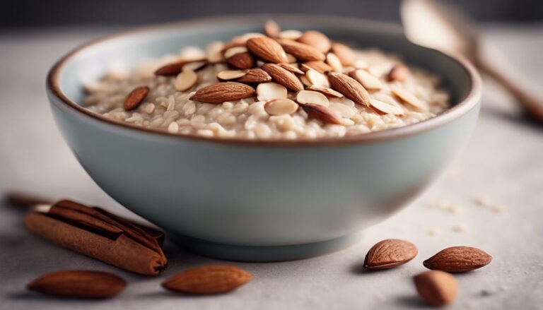 Sous Vide Oatmeal With Sliced Almonds and Cinnamon