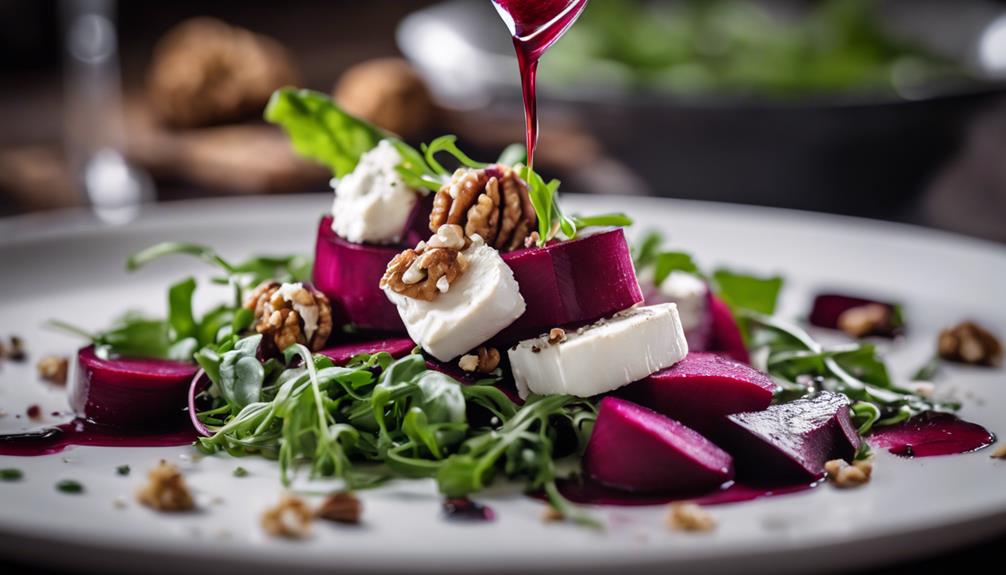 gourmet salad with beets