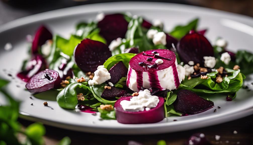 gourmet salad with beets