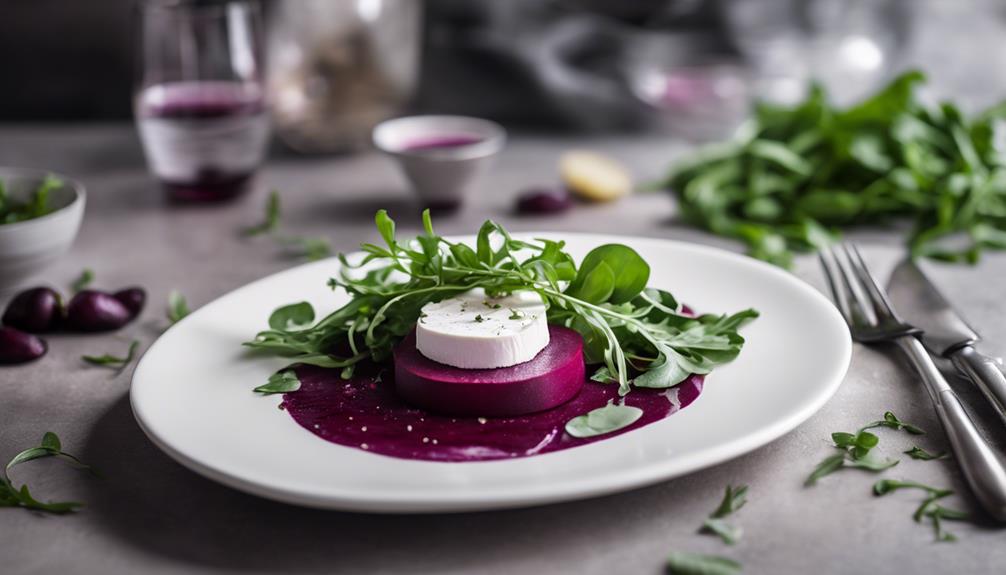 gourmet salad with beets