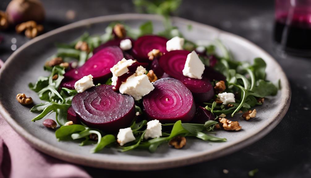 gourmet salad with beets