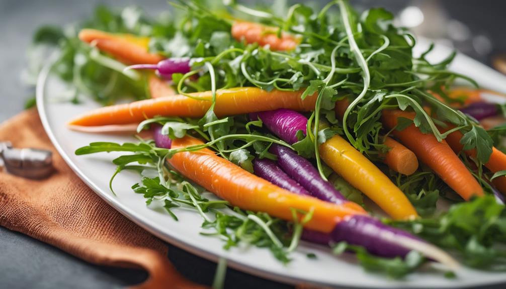 gourmet salad with carrots