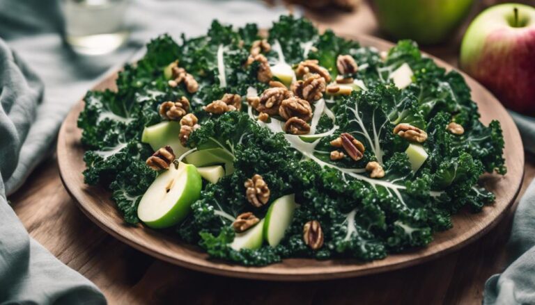 Sous Vide Kale and Apple Salad With Walnut Dressing