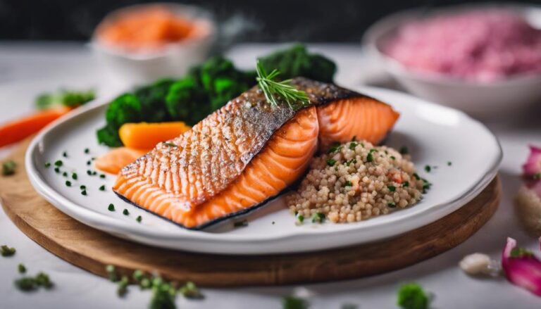 Sous Vide Salmon With Quinoa and Steamed Vegetables