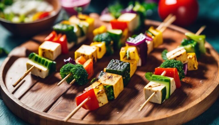 Sous Vide Tofu and Vegetable Skewers