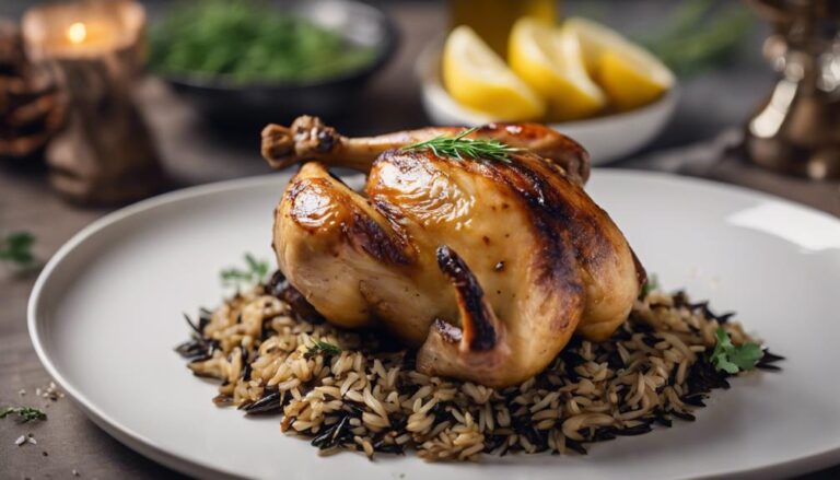 Sous Vide Cornish Hen With Wild Rice Stuffing