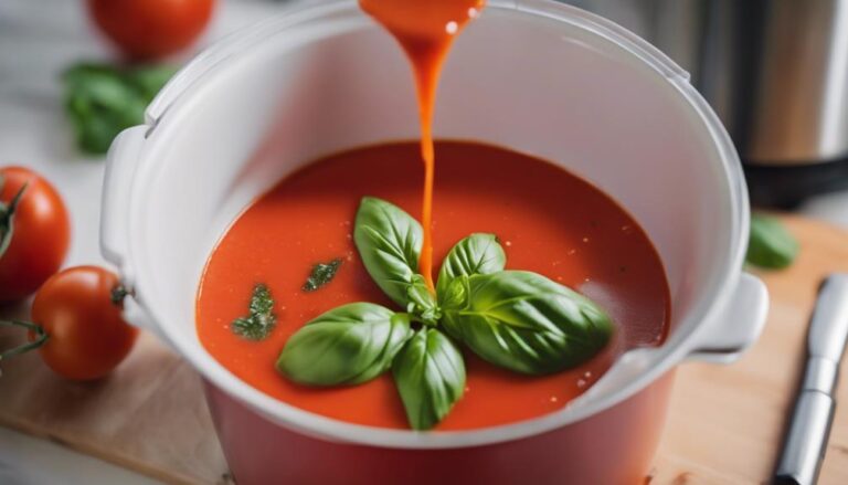 Sous Vide Tomato and Basil Soup