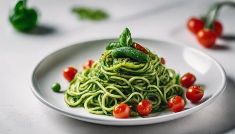 Sous Vide Zucchini Noodles With Pesto and Cherry Tomatoes