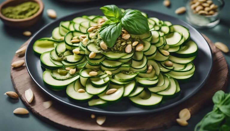 Sous Vide Zucchini Ribbons With Pesto