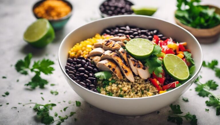 Quinoa and Black Bean Salad With Sous Vide Lime Chicken