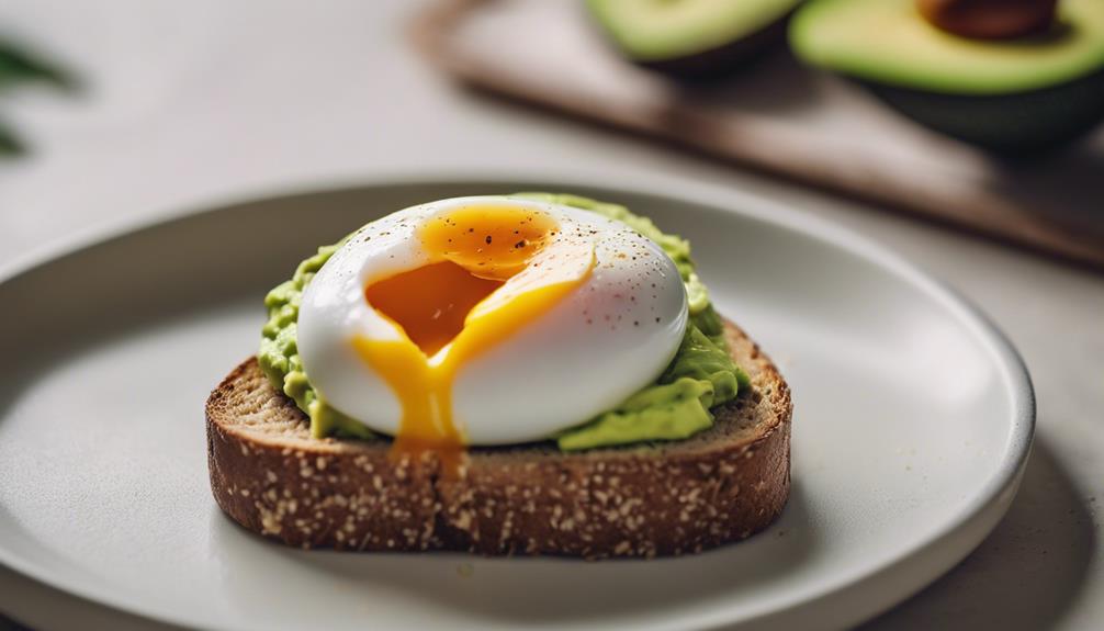 healthy breakfast with avocado