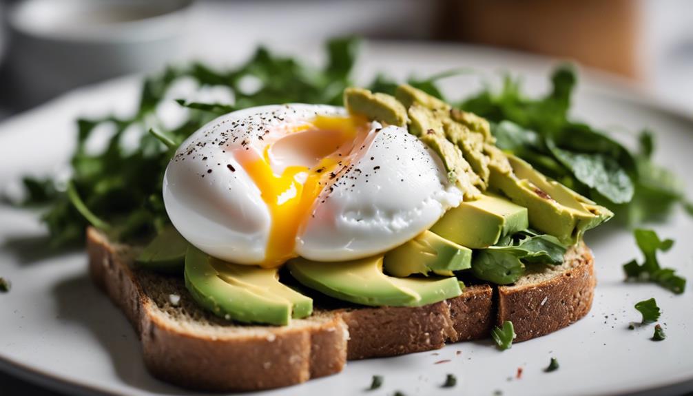 healthy breakfast with avocado