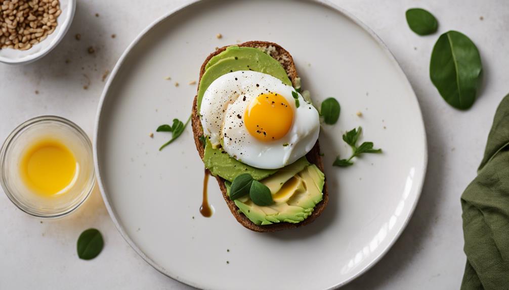 healthy breakfast with avocado