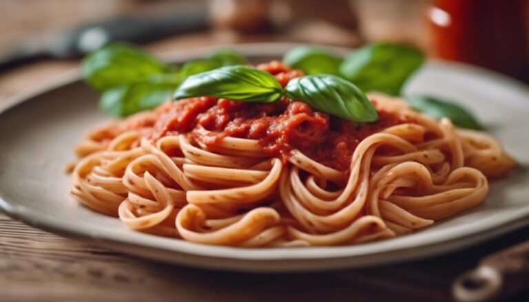 Whole Wheat Pasta With Sous Vide Marinara Sauce