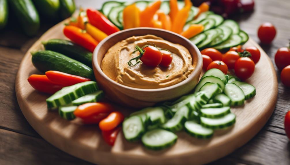 healthy snack with dip