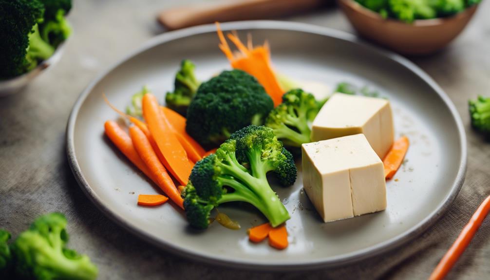 healthy tofu and vegetables