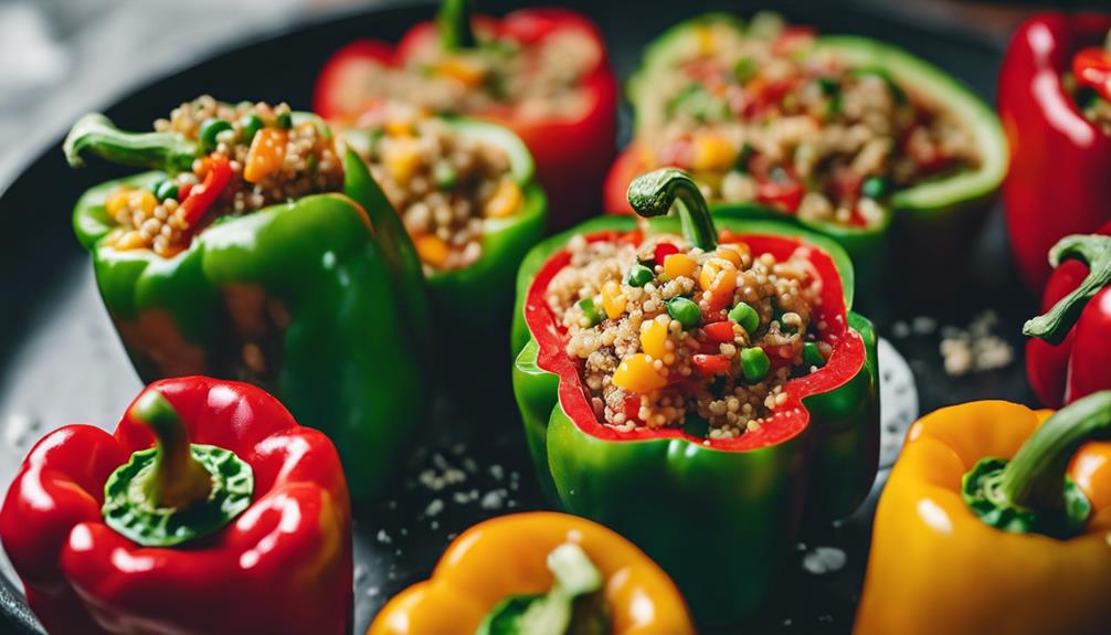 healthy vegetarian stuffed peppers