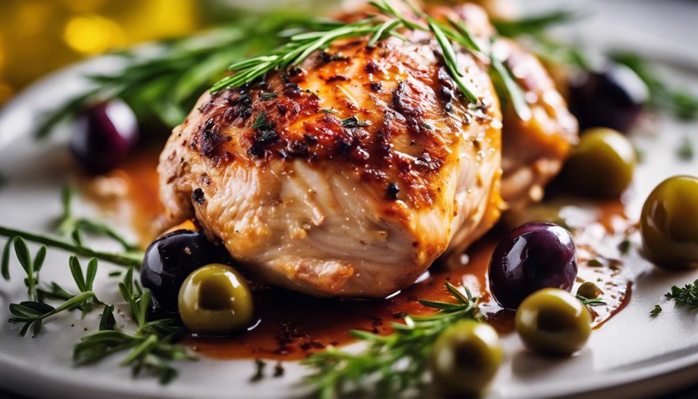 juicy chicken with olives