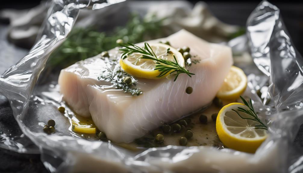 marinating halibut with essentials