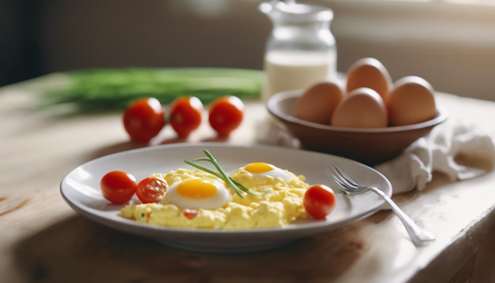 morning meal with eggs