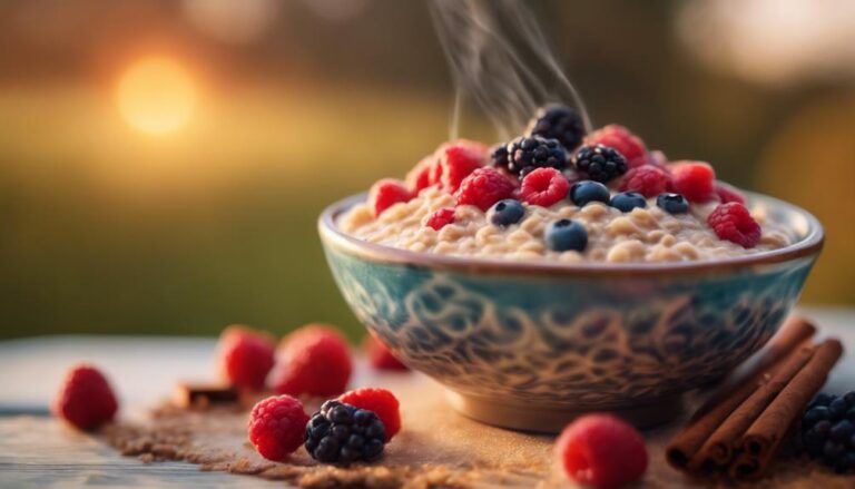 Sunrise Symphony: Oatmeal With Cinnamon and Fresh Berries