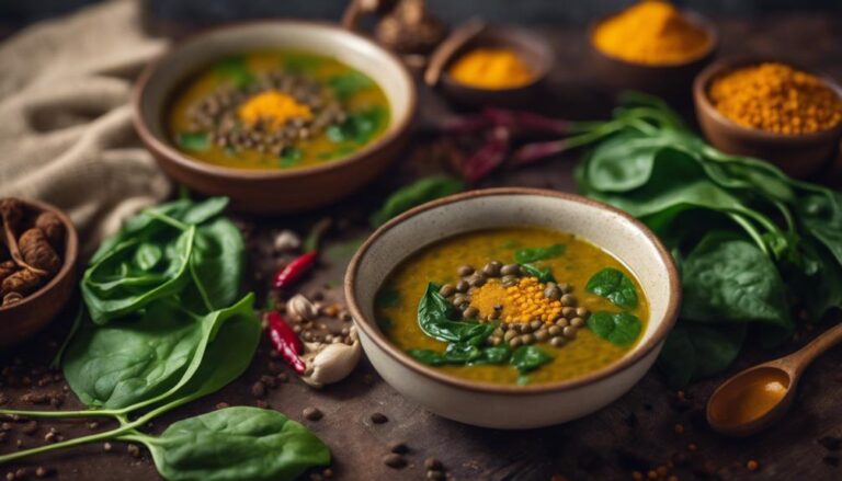 Spiced Lentil Soup With Spinach