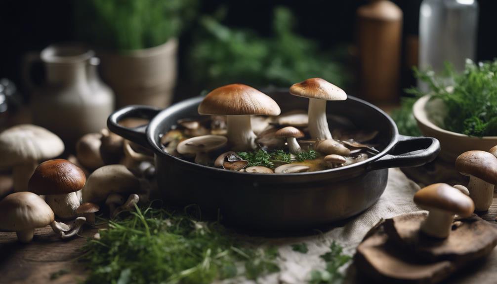 perfect foraged mushroom broth