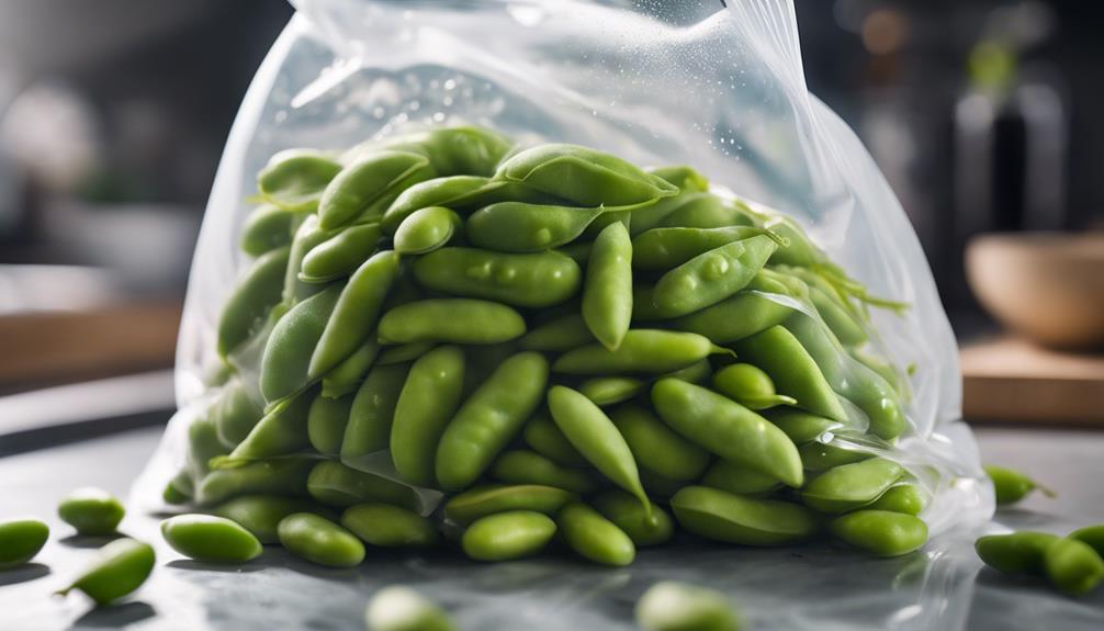 perfectly cooked edamame pods
