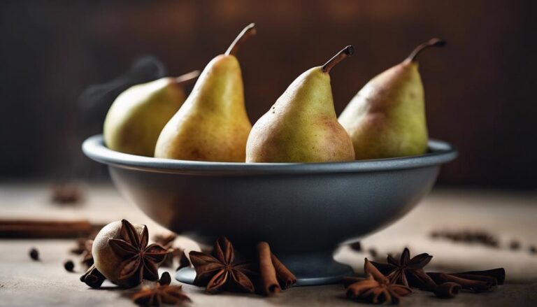 Sous Vide Poached Pears With Spices