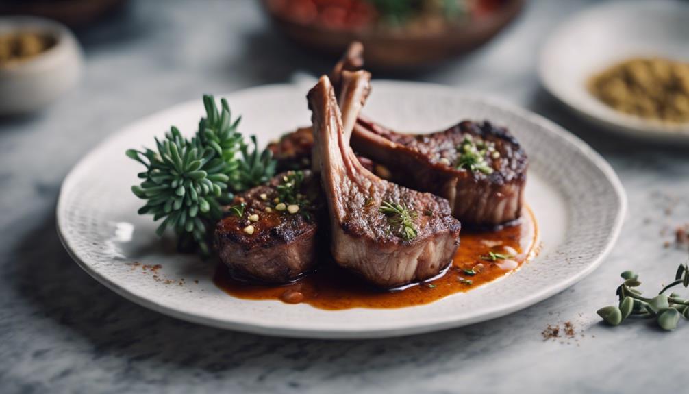 perfectly cooked lamb chops