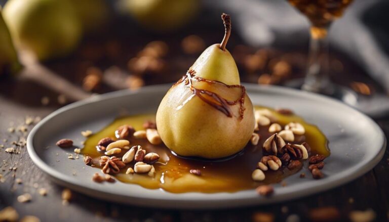 Dessert Sous Vide Pear With Spiced Maple Syrup