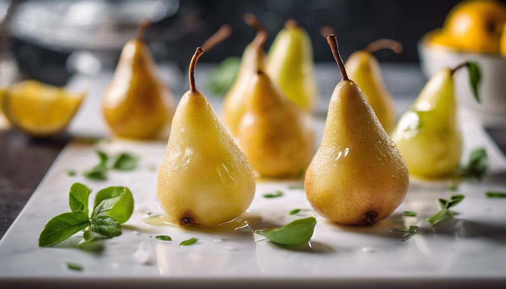 perfectly cooked pears