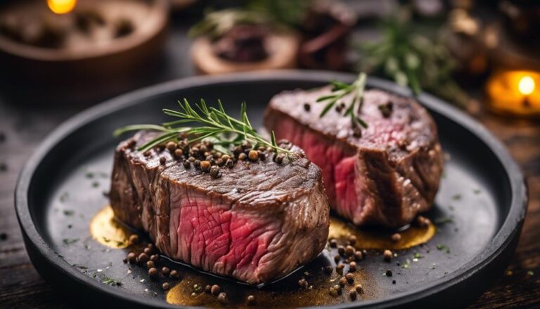 Sous Vide Venison Steaks With Black Pepper