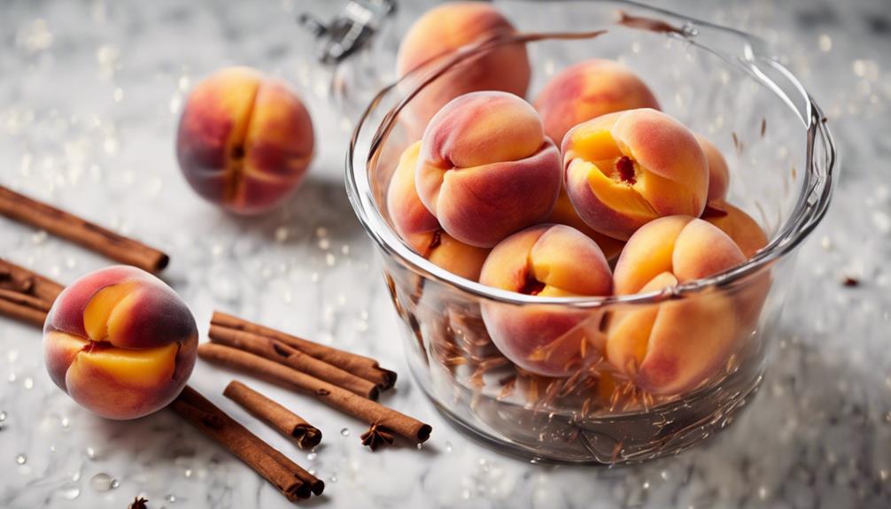 perfectly poached summer peaches