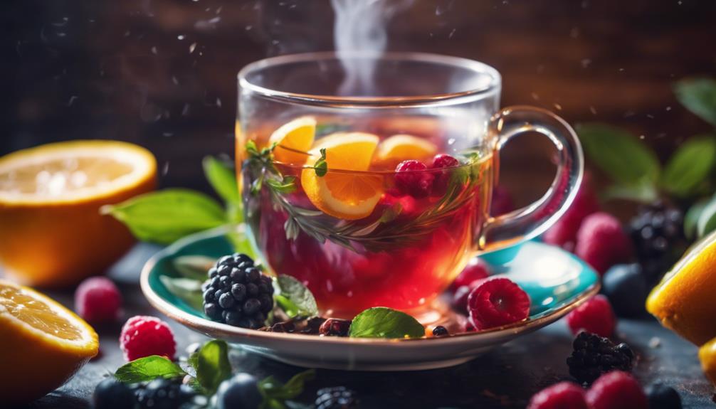 refreshing tea with fruit