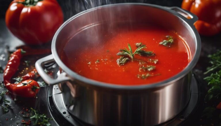 Sous Vide Tomato and Roasted Red Pepper Soup