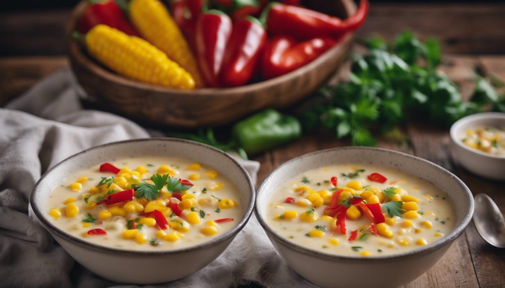 savory corn and peppers