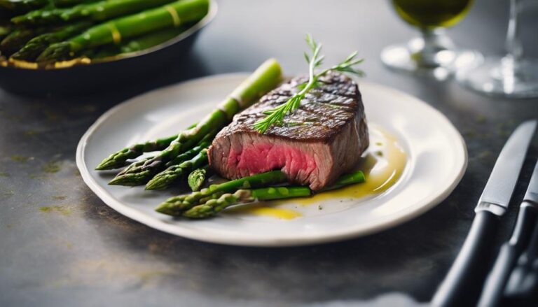 Sous Vide Grass-Fed Beef With Asparagus Spears