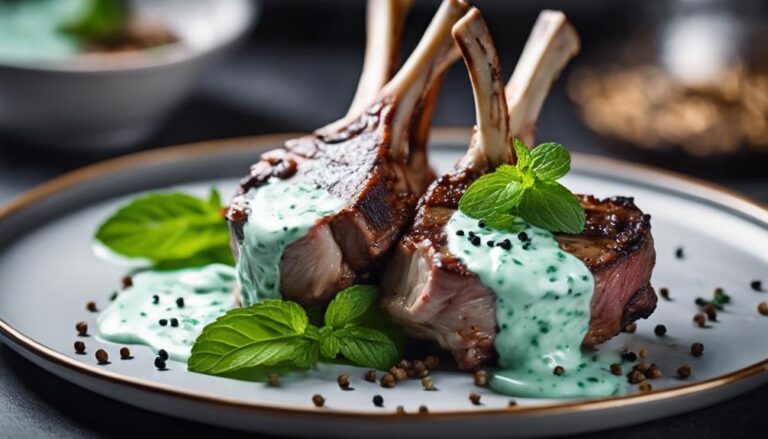 Sous Vide Lamb Chops With Mint Yogurt Sauce