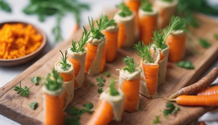 Sous Vide Carrot and Hummus Roll-ups