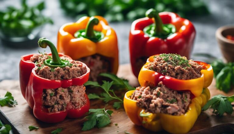 Sous Vide Bell Peppers Stuffed With Ground Turkey