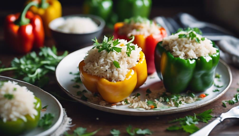 savory stuffed peppers recipe