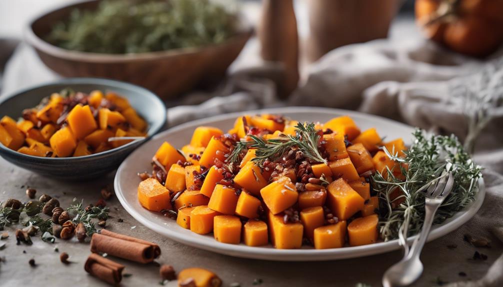 seasoning butternut squash dish